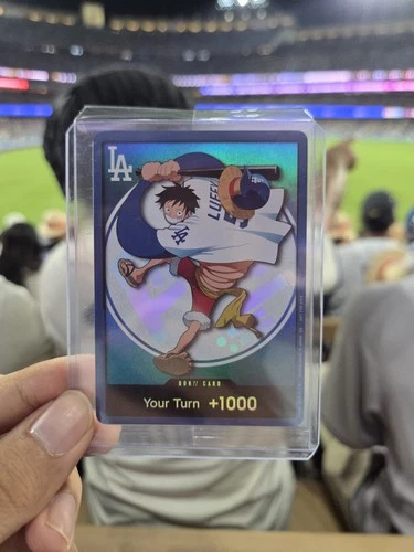 2026 ONE PIECE LA DODGERS MONKEY D LUFFY DON CARD PROMO 7/2/26 IN HAND! SEALED