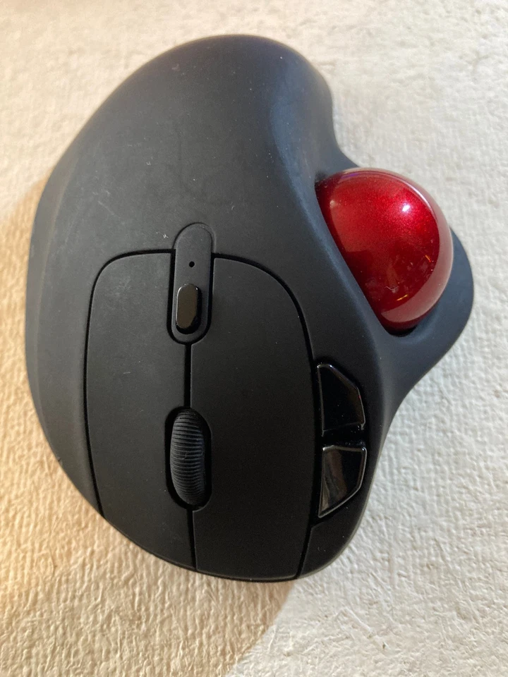 Ratón Trackball Nulea M501 Inalámbrico Recargable 3 Host con Bola Roja con Dongle Foto 3 de 4