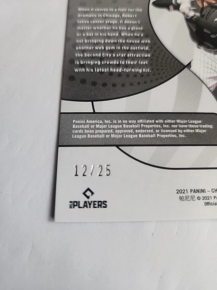 2021 Panini Chronicles - Revolution ~Luis Robert~ #38  CUBIC /25 - Image 2 of 4