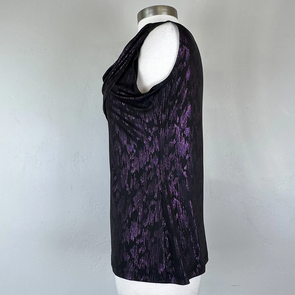 Top vintage Y2K años 90 M púrpura capucha metálica romántico gótico vampiro grunge caprichoso Foto 4 de 4