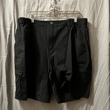 Voyager Black Cargo Shorts Men's Quick Dry Nylon Hiking Utility