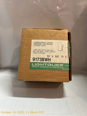 Lightolier 9173BWH Lytespan Track Lighting Miniforms Low Votage Cylinder, White