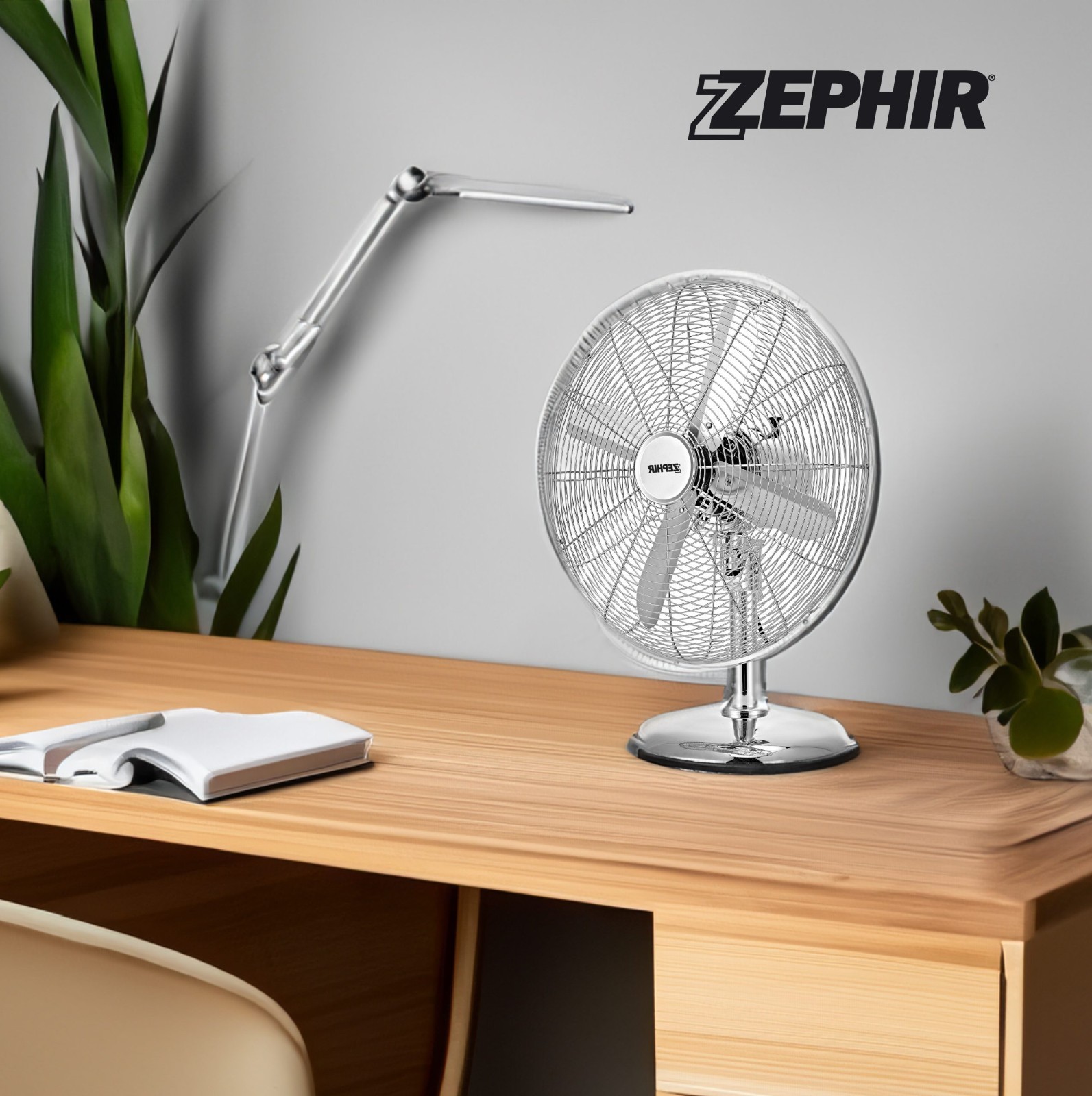 Ventilatore da Tavolo Zephir PF41CR in Metallo Cromato foto 5