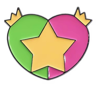 The Fairly OddParents Wanda and Cosmo Star Heart Crowns Cartoon Animated TV Pin