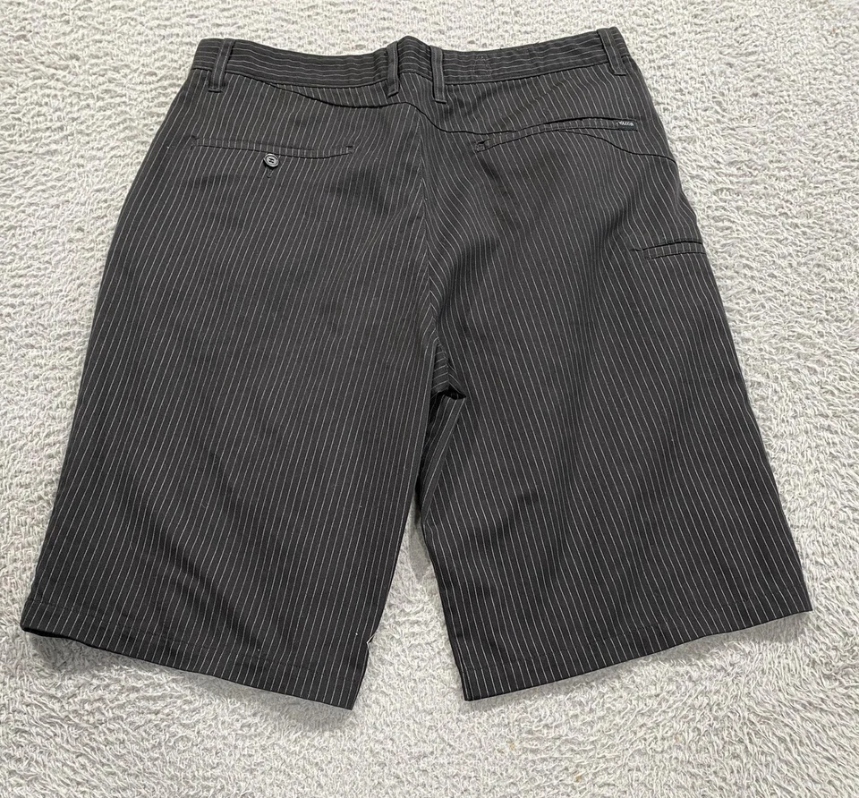 Volcom Shorts Mens 36 Black Gray Pinstripe Corpo Class A0947P3 Fricking Chino - Image 3 of 4