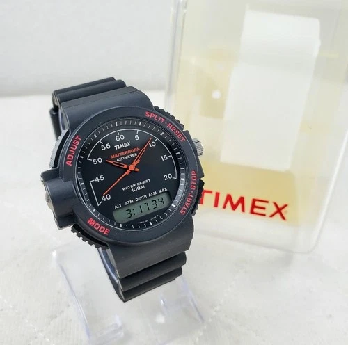 ULTRA RARE VINTAGE TIMEX MATTERHORN ALTIMETER ANA-DIGI MEN'S WATCH NOS