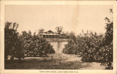 Lake Hamilton FL Hamilton Lodge Lake Hamilton c1900s-10s Vintage Postcard