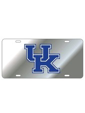 Uk University Of Kentucky Wildcats Silver Mirrored License Plate Car Tag New