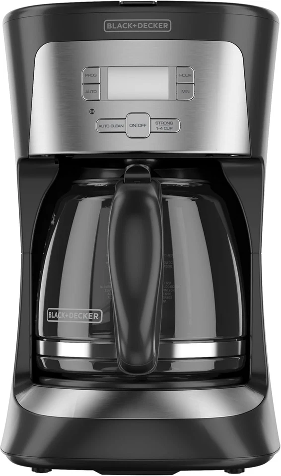 BLACK+DECKER 12 Cup Programmable Coffee Maker Glass Carafe Timer Auto Clean - Image 3 of 4