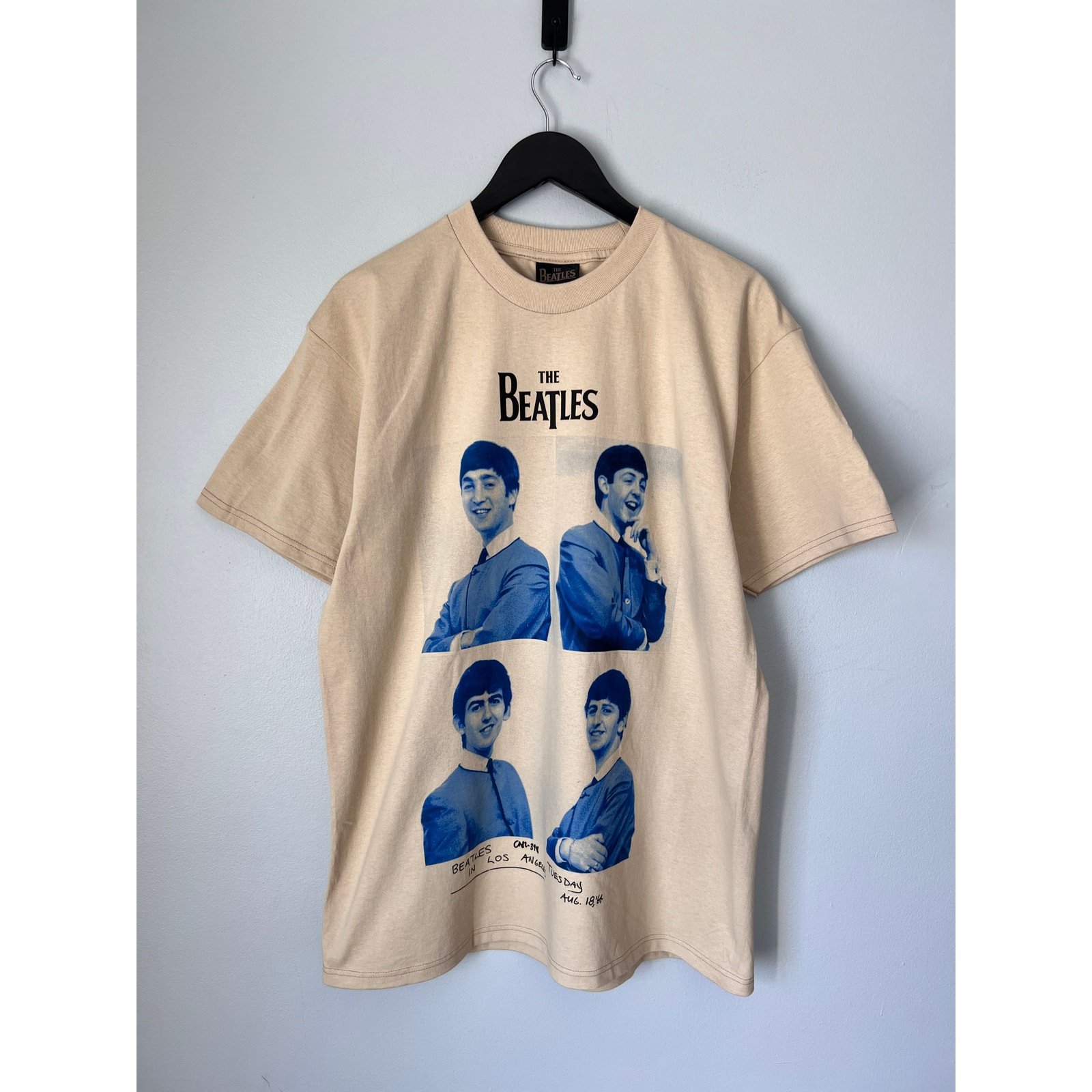 Online Ceramics Beatles 60 Years Ago Tee Size Large Beige New-image