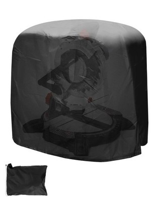 QWORK Dustproof Miter Saw Cover, 210D Oxford Cloth with Bottom Drawcord Black