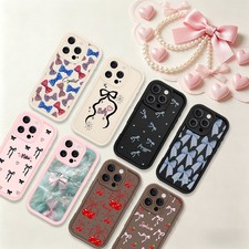 Silicone Cover Customized Elegant Bowknot Phone Case For iPhone 16 15 Pro 14 17e