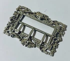 Antique Victorian Solid Sterling Silver Belt Buckle 1876