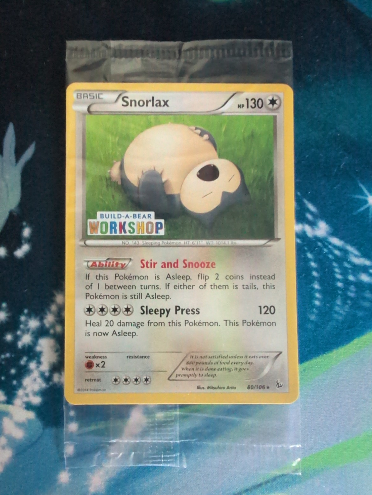 Snorlax Build-A-Bear Workshop Pokemon TCG Promo Sealed/NM