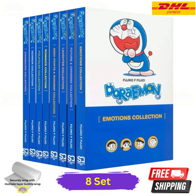 Doraemon Set Mit 8 Büchern Englisch Ausgabe Manga Comic Softcover
