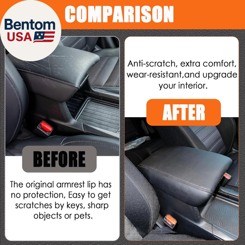 For Honda CRV 2017-2022 Center Console Cover - Vegan Leather Extra Soft Armrest - Picture 3 of 12