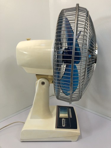 Panasonic Fan Vintage Blue Translucent Blades 12" 5 Way Oscillation F-1207 - Picture 6 of 24