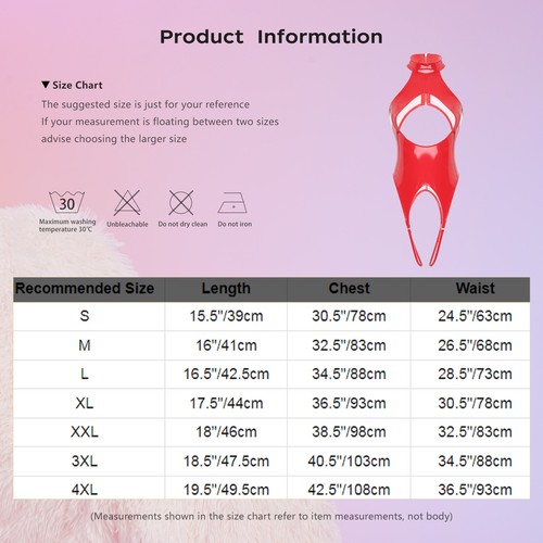 Mujeres Leotardo Charol Prendas para dormir Traje de gato Body PVC Mono Peluche - Imagen 28 de 38