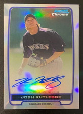 Josh Rutledge 2012 Bowman Chrome Prospect Auto Refractor #/500 - Rockies/Red Sox