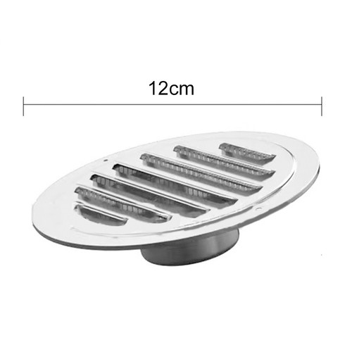Fresh Air Duct Ventilation Vent Grille Exterior Wall Round Stainless Steel - Picture 7 of 12