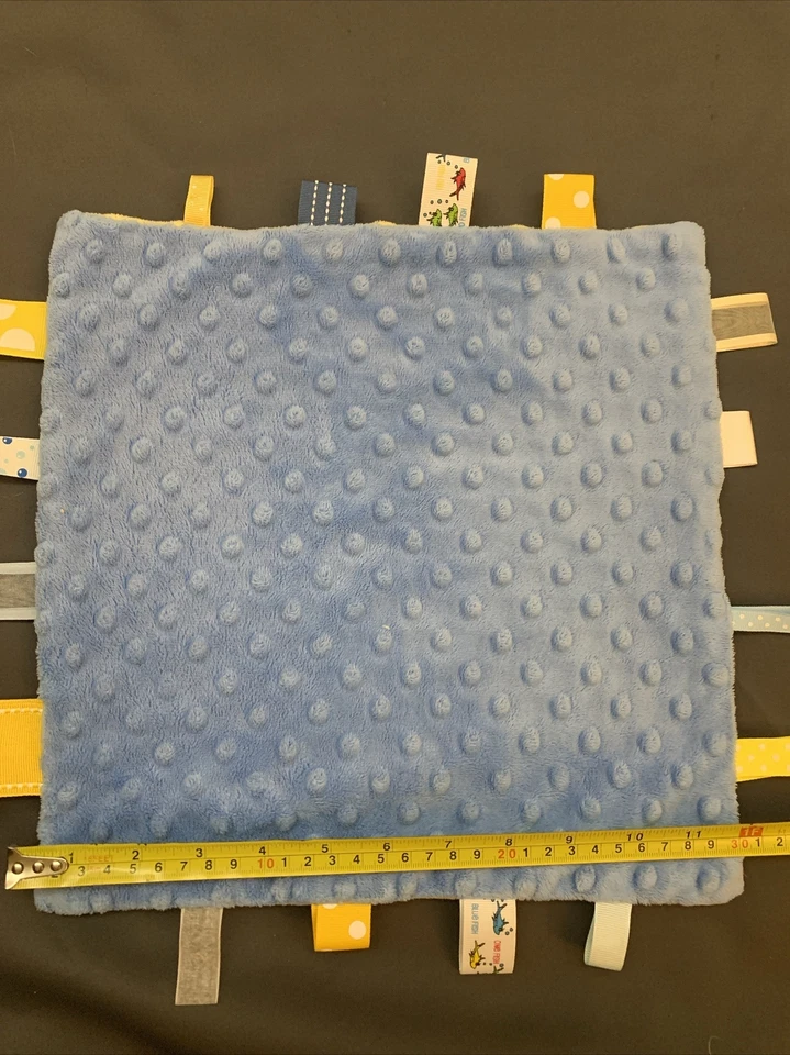 Манчкин луг синий желтый Minky лента ярлыки милый безопасности одеяло - Изображение 2 из 4