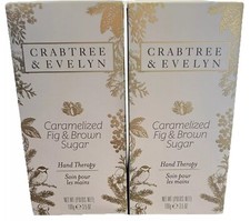 2 PC Crabtree  Evelyn Caramelized Fig  Brown Sugar Hane Therapy 2 X 3.5 oz NIB