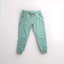 RARE  Figs Zamora Jogger Scrub Pants Womens Size L Jade Green