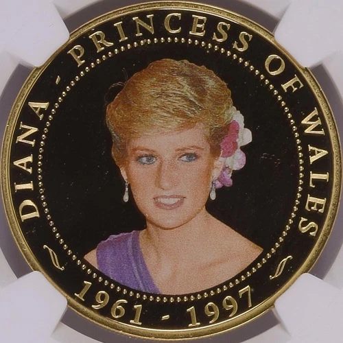 COOK ISLANDS. 2007, Dollar - NGC PF69 - Top Pop 🥇 Princess Diana, Thailand