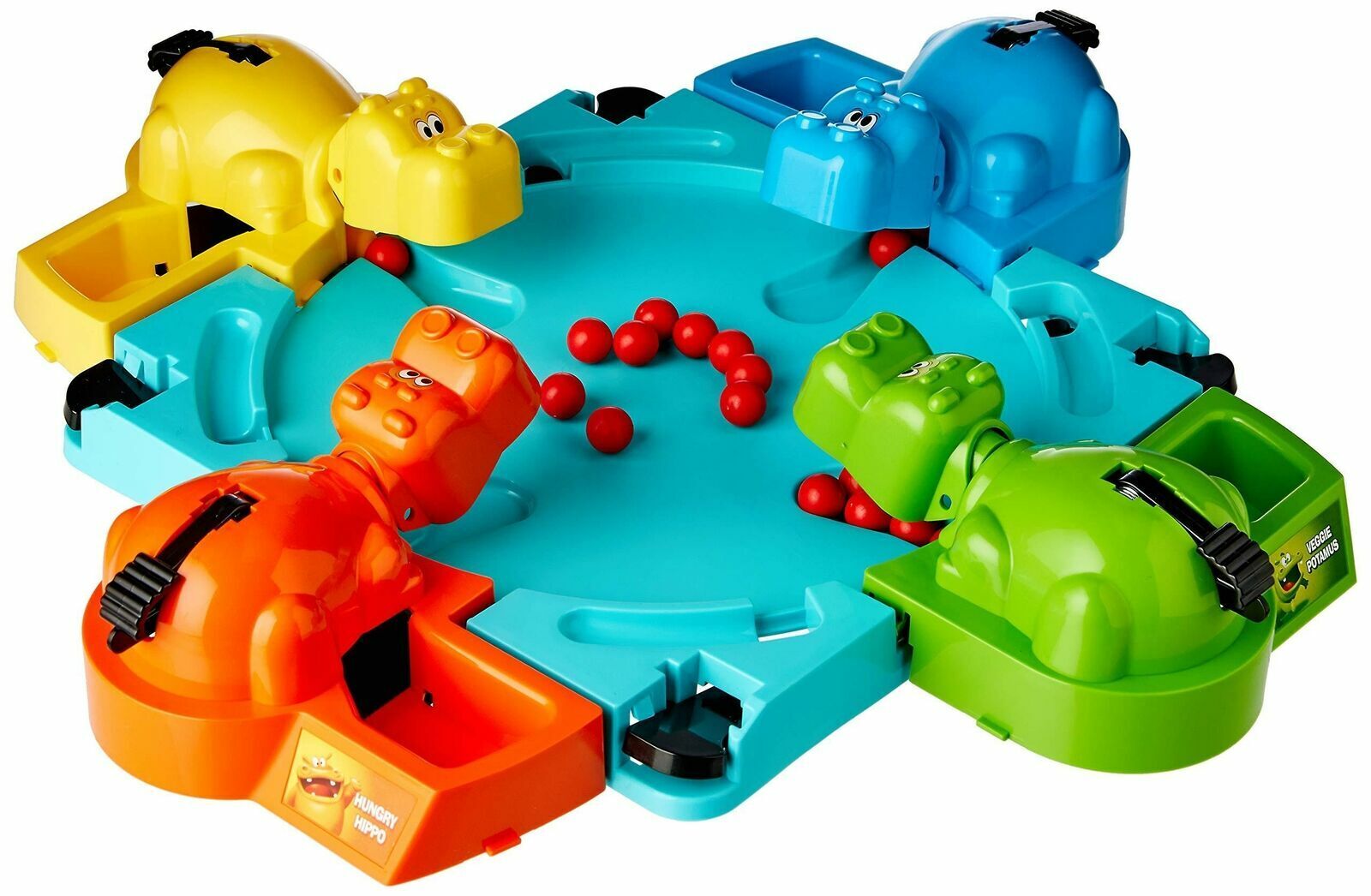 Jogo de tabuleiro júnior Hungry Hungry Hippos, Jogos pré-escolares com mais  de 3 anos, Jogos de tabuleiro para crianças para 2-4 jogadores, Jogos para  crianças, Jogo de contagem e número - Hasbro