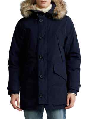 Mens Polo Ralph Lauren Jacket 2XL Classics Annex Parka Fur Trim