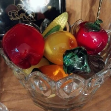 Glass Fruit And Vegetables - Assorted - Vintage