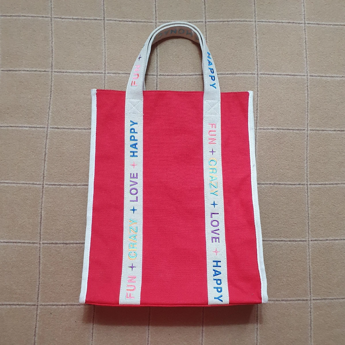 APM Monaco Embroidered Canvas Tote Bag Beach Bag eBay