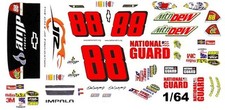  88 Dale Earnhardt jr JR Motorsports Impala 1/64th HO Scale Slot Car Decals