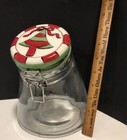 Amica hand blown Mod Christmas Tree canister slope curve glass- Free Shipping