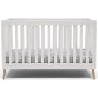 Delta Children Essex 4-in-1 Convertible Baby Crib, Bianca White with Natural