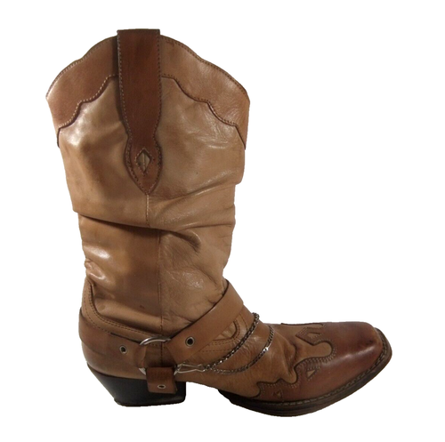 Smoky Mountain Damen-Cowboystiefel rechteckig Größe 8,5 braun 6348 Ketten