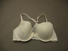 36C AUDEN Womens White Lace Lightly Lined Underwire Front Closure Demi Bra 7J