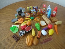 48 PIECE PRETEND FOOD LOT 1-CANS/BOXES/CARTONS/MEAT/VEGGIES/DESERT