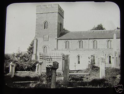Glas Magische Laterne Dia KILMARTIN KIRCHE UM 1900 SCHOTTLAND 