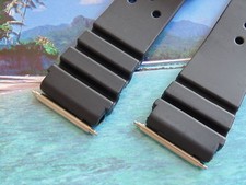 NOS SEIKO 22MM FAT SPRING BARS FOR STRAIGHT VENT DIVER'S RUBBER WATCH BAND STRAP