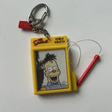 Vintage 2003 The Simpsons Kurly Krusty the Clown Magnetic Toy Keychain Clip RARE