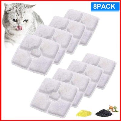 8Pcs Cat Water Fountain Filters Replacement for Pet Cat Dog Water Fountain HOT