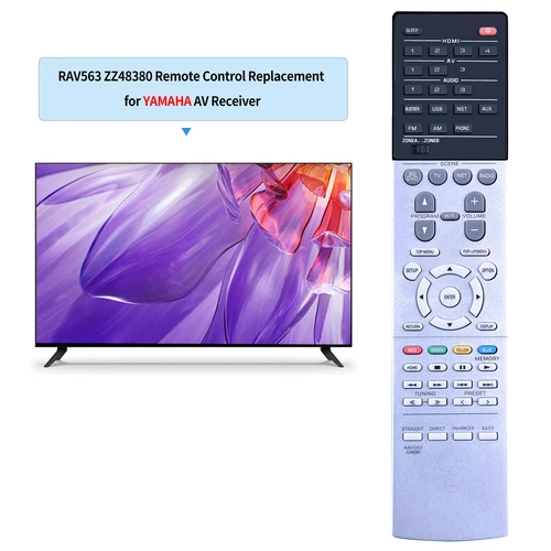 New RAV563 ZZ48380 Remote Control Work For Yamaha AV Receiver RXA680 RX-A680 - Picture 2 of 7