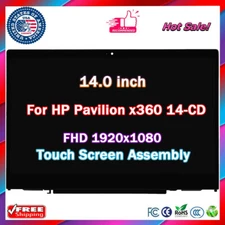 for HP Pavilion X360 14-cd0009la 14" FHD LED LCD Display Touch Screen Assembly