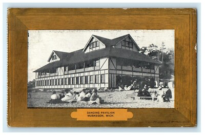 #ad #ad 1908 Dancing Pavilion Muskegon Michigan MI Posted Antique Postcard $6.47