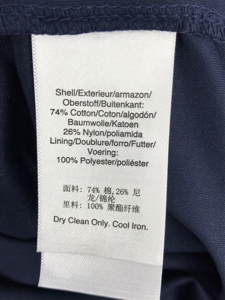 Vestido DKNY Azul Sin Mangas Cambio Crochet Tejido Talla 14 Forrado con Cremallera Foto 4 de 4