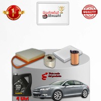 Set Service 4 Filter Und ÖL Citroen C5 II 1.6 HDI 84KW 114CV Von 2012->
