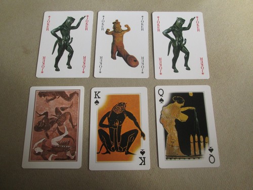 Griechische Liebhaber Erotik Antik Griechenland kunststoffbeschichtete Spielkarten Neu Unbenutzt - Bild 6 von 6