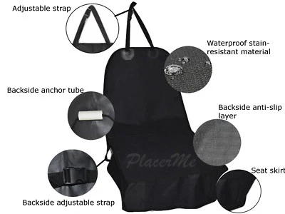 PLACERME Pet Dog Car Truck SUV Front Seat Cover Protector Non-slip Waterproof Travel Mat