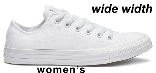 CONVERSE Women's WIDE WIDTH Unisex Chuck Taylor All Star Low Sneakers - Picture 29 of 41